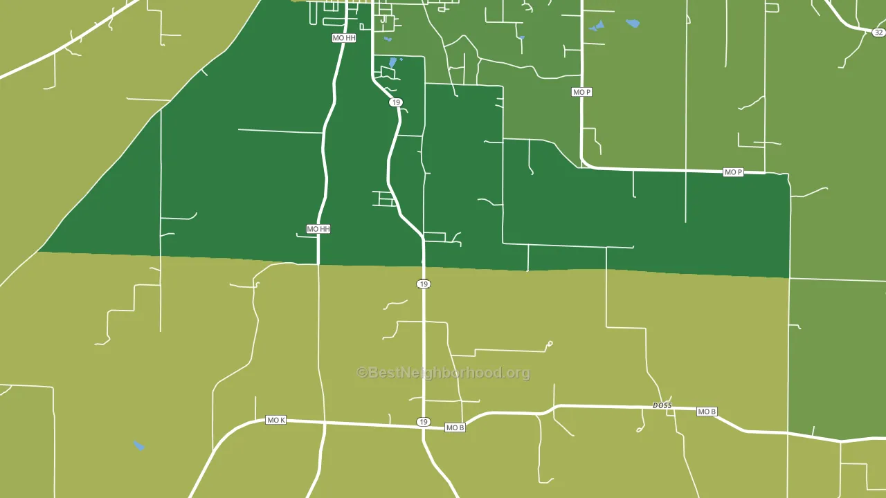 Howes Mill, MO block-group voter-turnout map