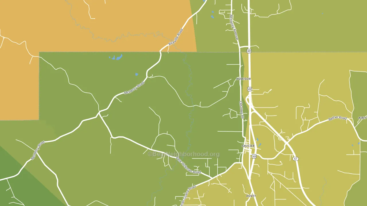 Howison, MS block-group voter-turnout map