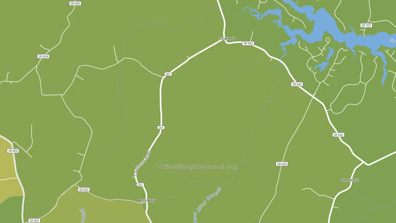 Howland, VA block-group voter-turnout map