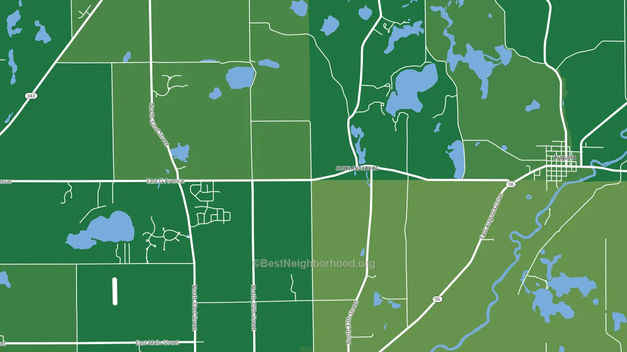 Howlandsburg, MI block-group voter-turnout map