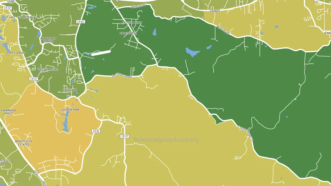 Howton, AL block-group voter-turnout map