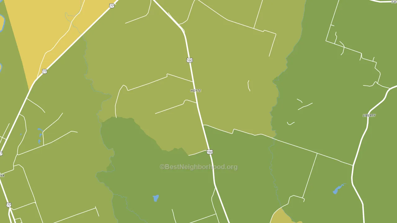 Hoyte, TX block-group voter-turnout map