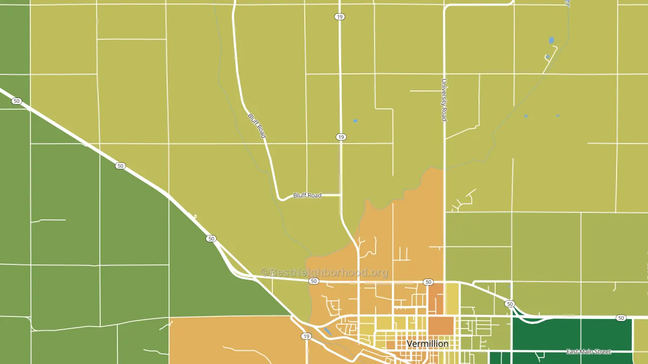 Hub City, SD block-group voter-turnout map