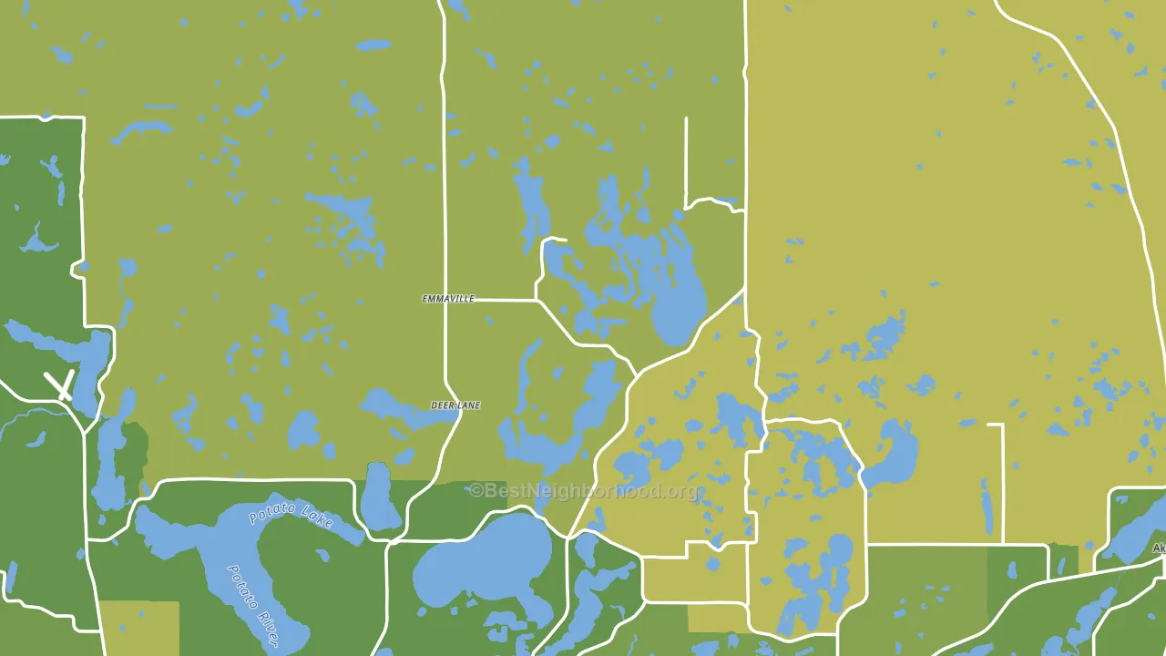 Hubbard County, MN block-group voter-turnout map