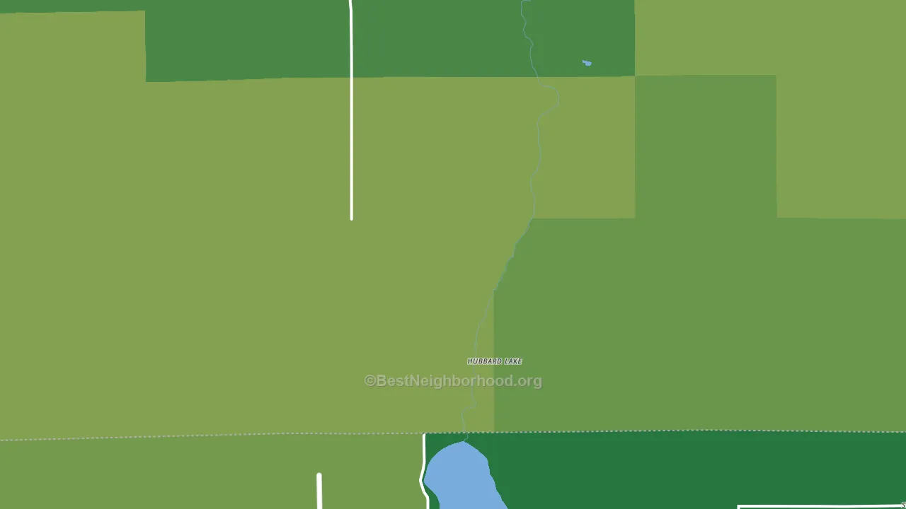 Hubbard Lake, MI block-group voter-turnout map