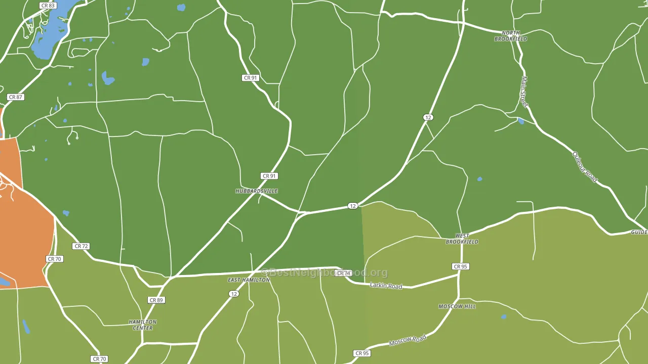 Hubbardsville, NY block-group voter-turnout map