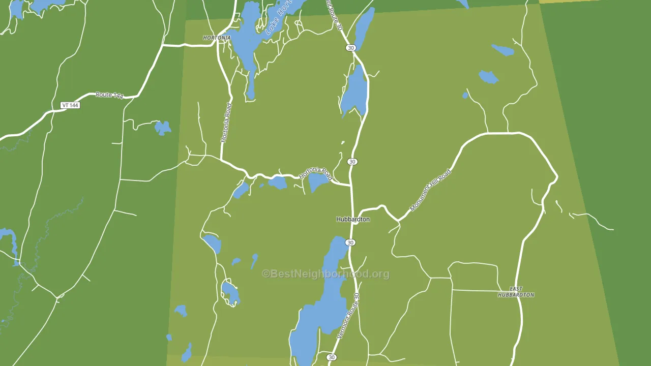 Hubbardton, VT block-group voter-turnout map