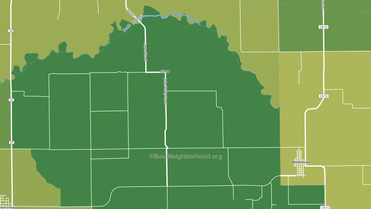 Hubly, IL block-group voter-turnout map