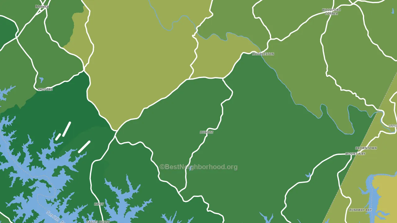 Huddleston, VA block-group voter-turnout map