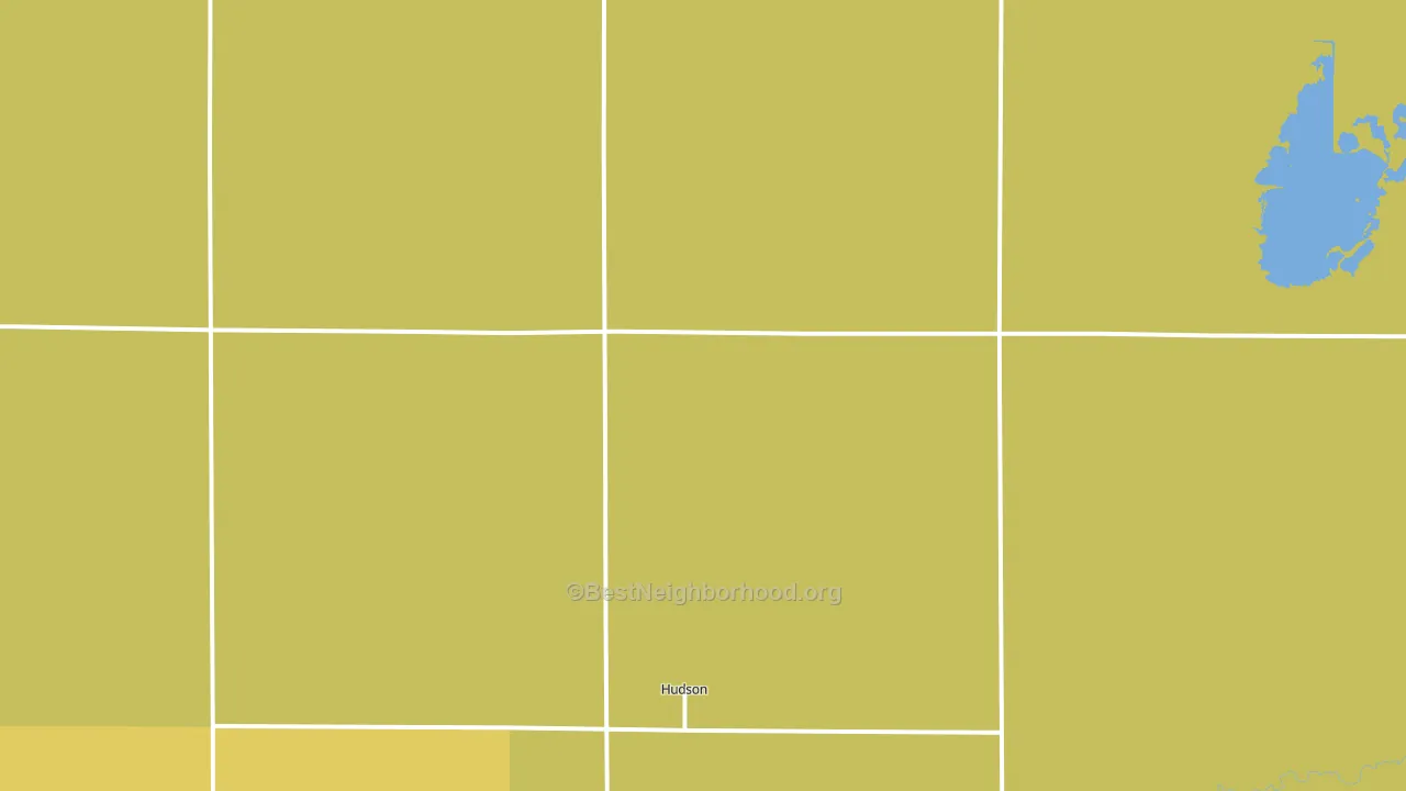 Hudson, KS block-group voter-turnout map