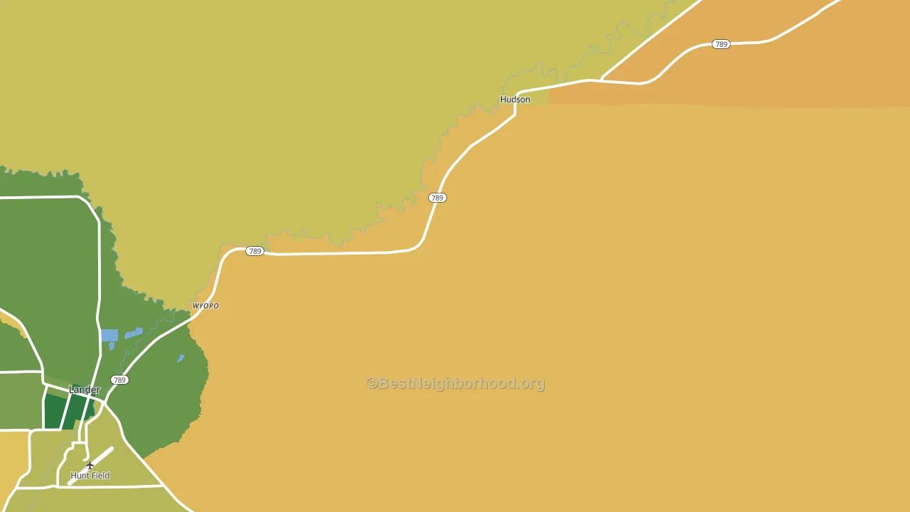 Hudson, WY block-group voter-turnout map