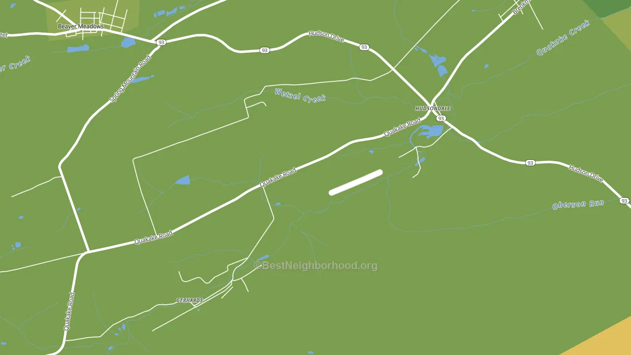 Hudsondale, PA block-group voter-turnout map