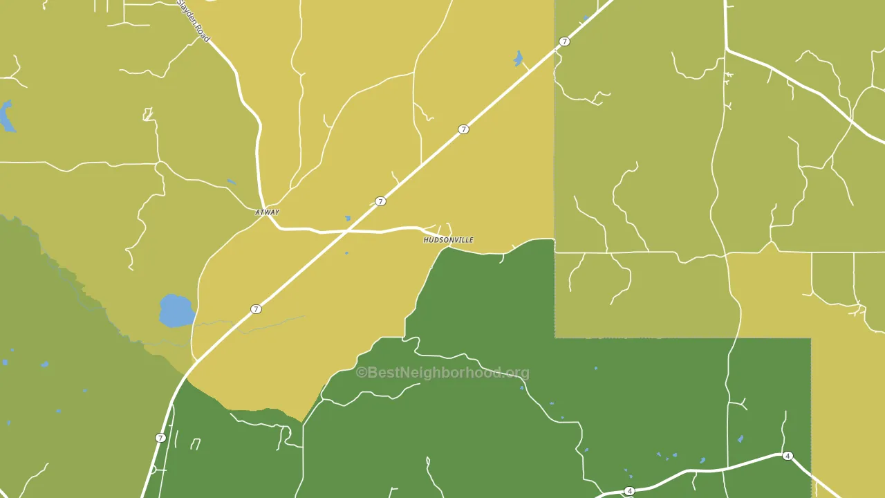 Hudsonville, MS block-group voter-turnout map