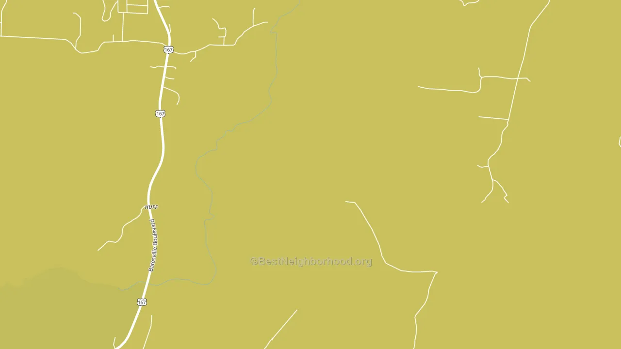 Huff, AR block-group voter-turnout map