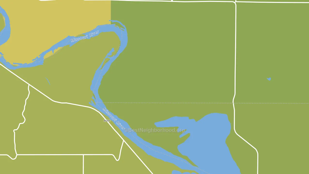Huff, ND block-group voter-turnout map