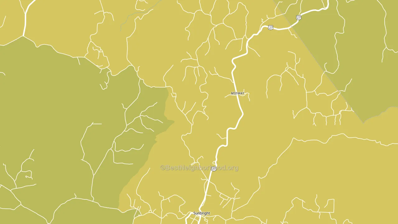 Huffman, TN block-group voter-turnout map