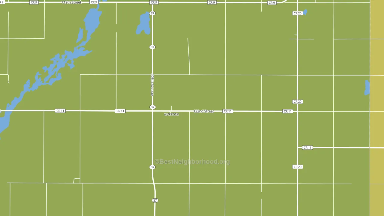 Huffton, SD block-group voter-turnout map