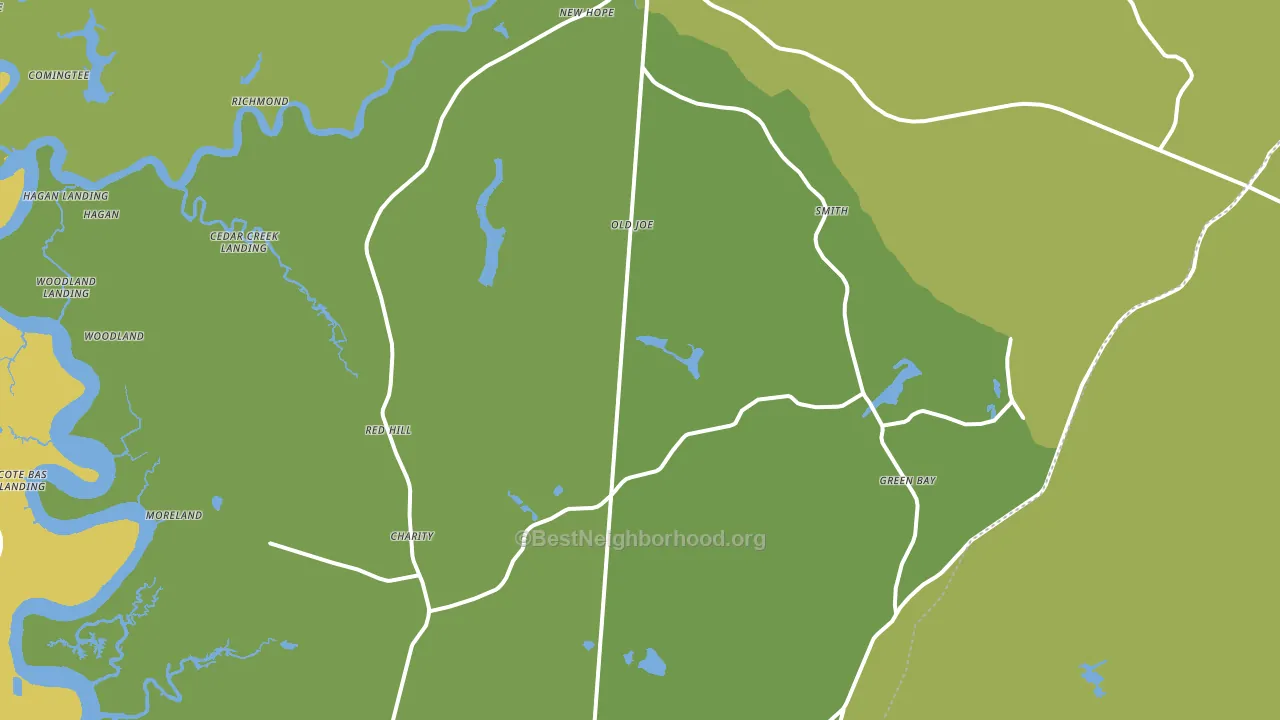 Huger, SC block-group voter-turnout map