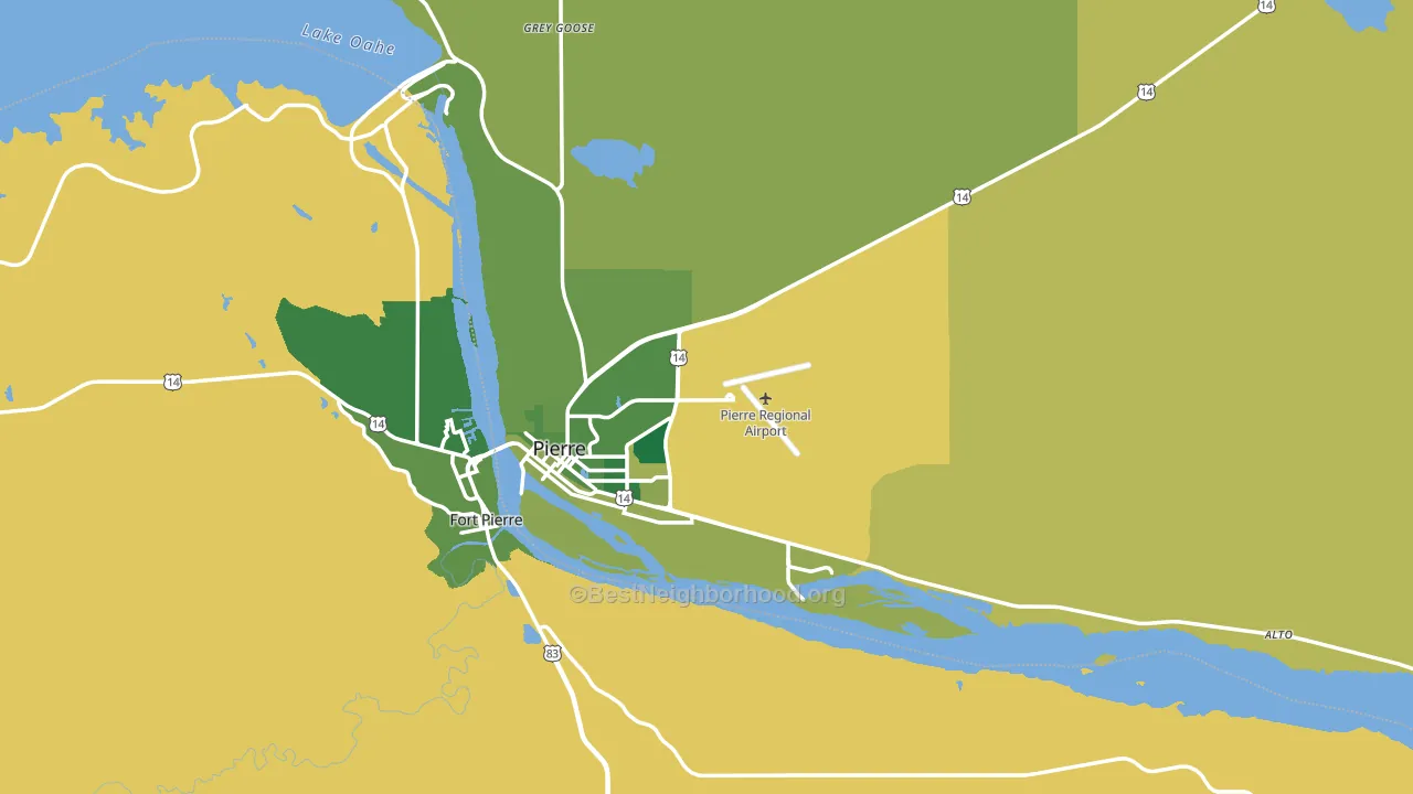 Hughes County, SD block-group voter-turnout map