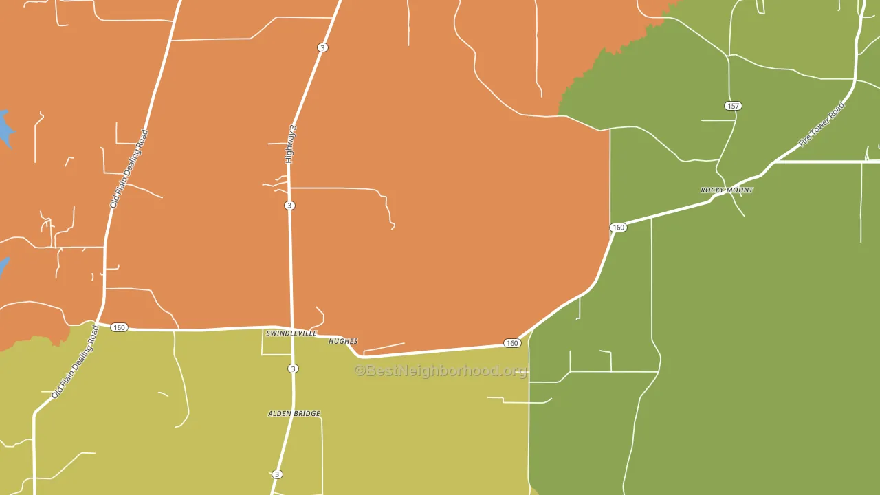 Hughes, LA block-group voter-turnout map
