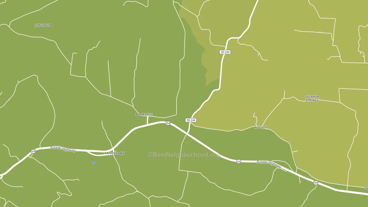 Hughey, TN block-group voter-turnout map