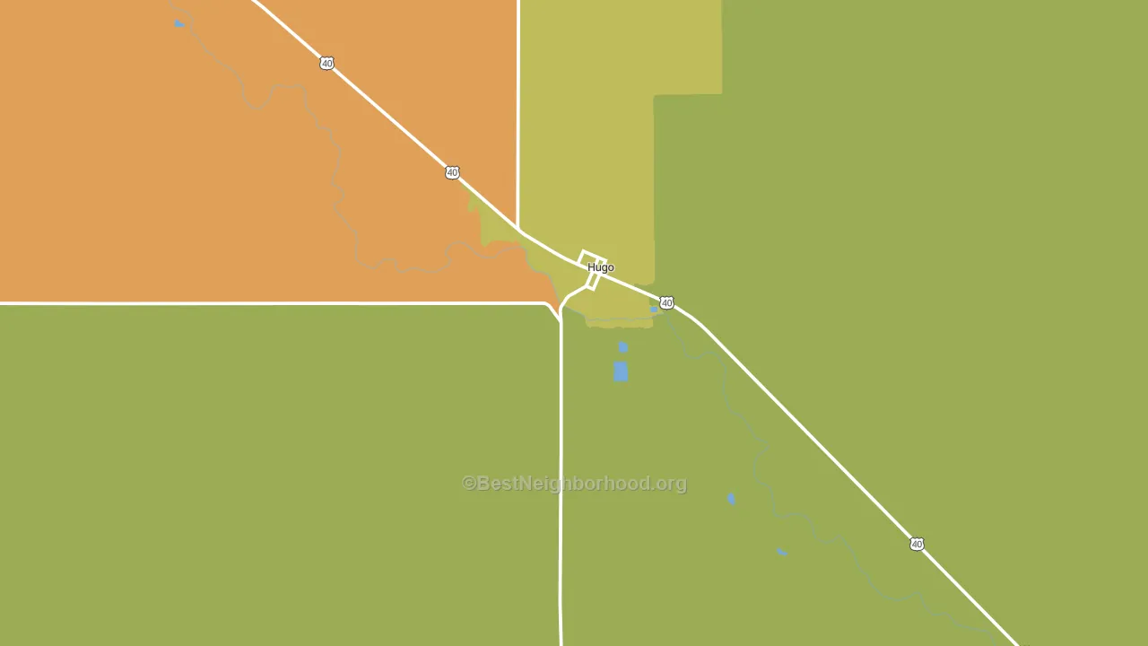 Hugo, CO block-group voter-turnout map