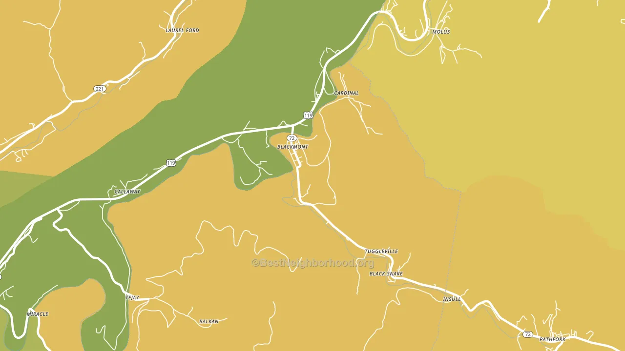 Hulen, KY block-group voter-turnout map
