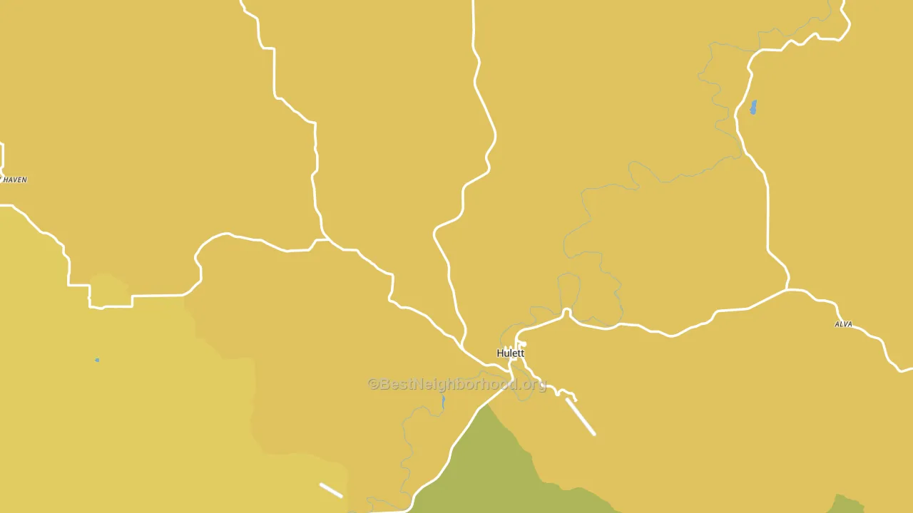 Hulett, WY block-group voter-turnout map