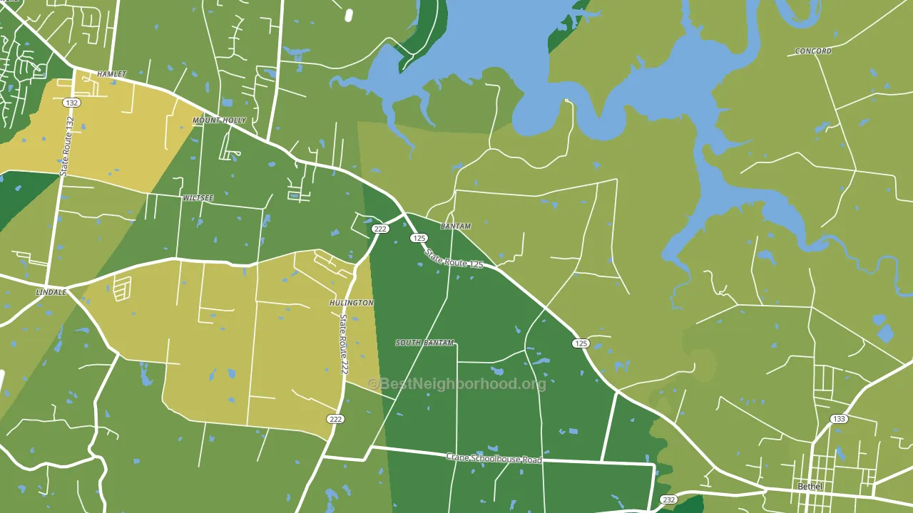 Hulington, OH block-group voter-turnout map