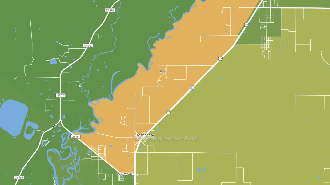 Hull, FL block-group voter-turnout map