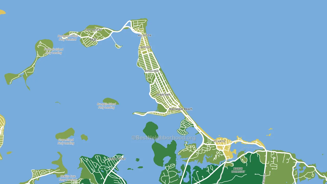 Hull, MA block-group voter-turnout map