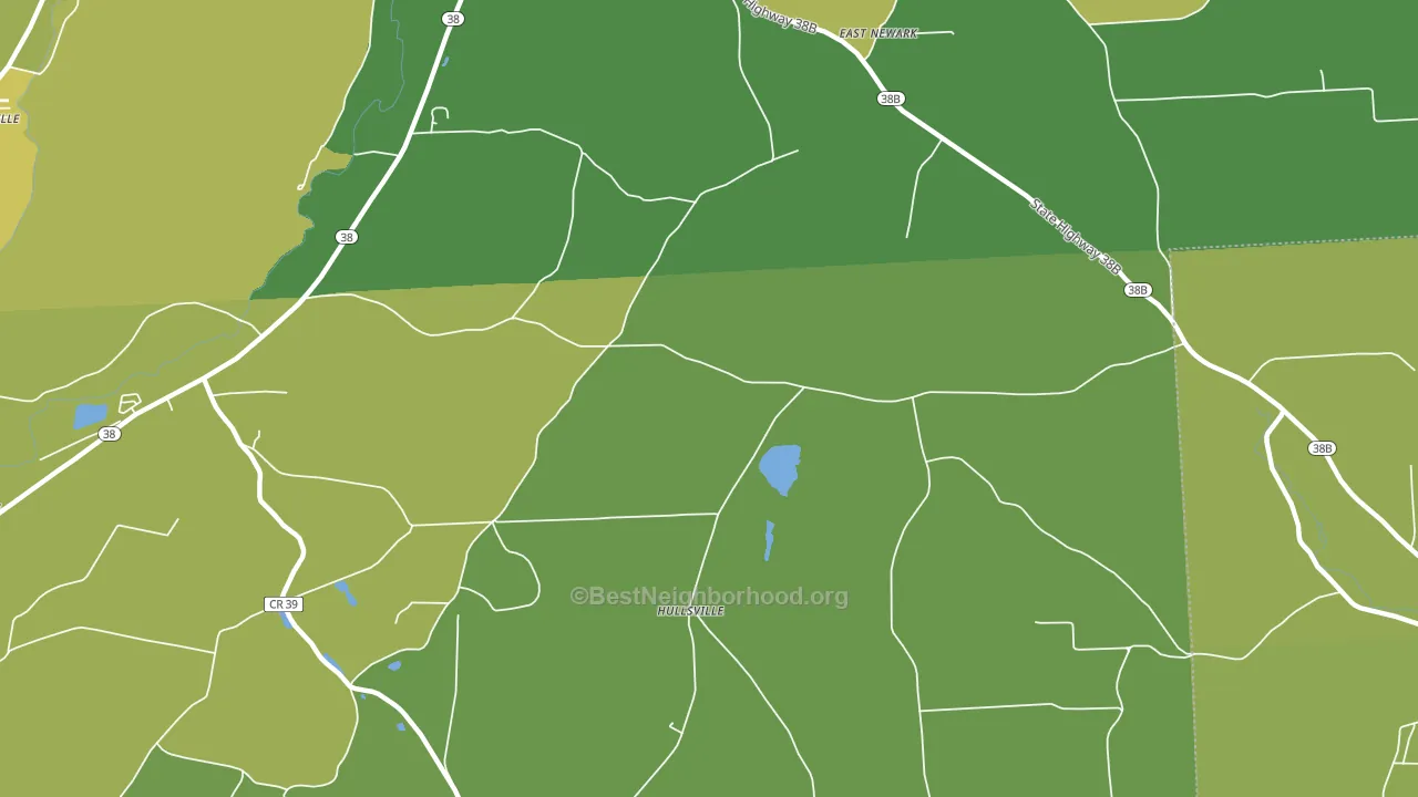 Hullsville, NY block-group voter-turnout map