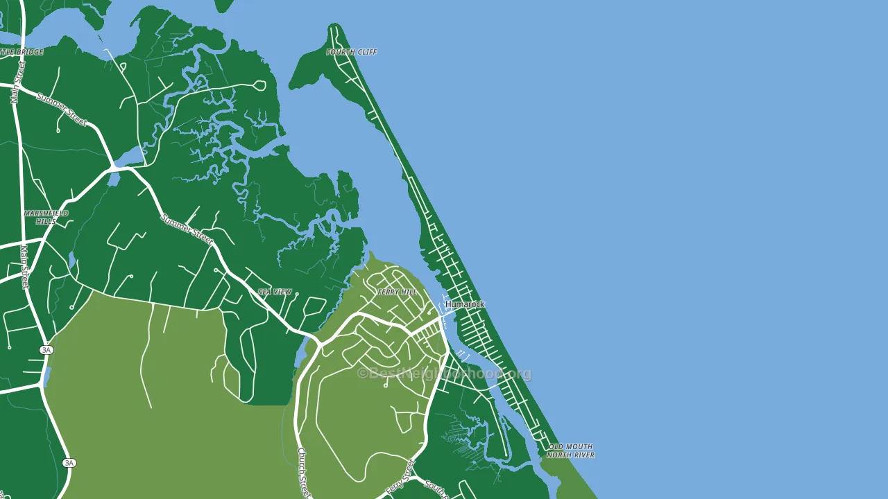 Humarock, MA block-group voter-turnout map