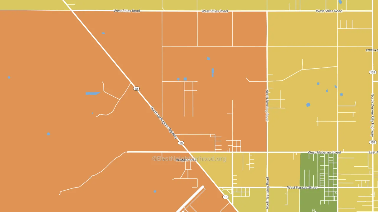 Humble City, NM block-group voter-turnout map