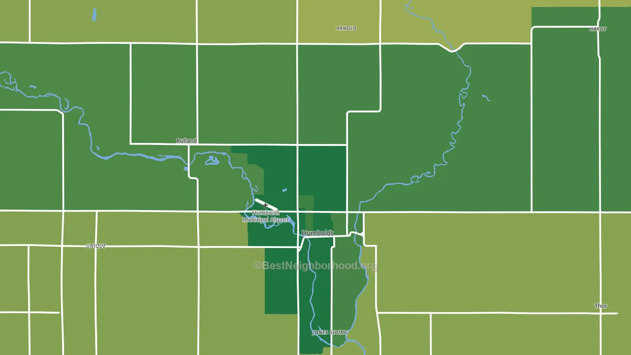 Humboldt County, IA block-group voter-turnout map