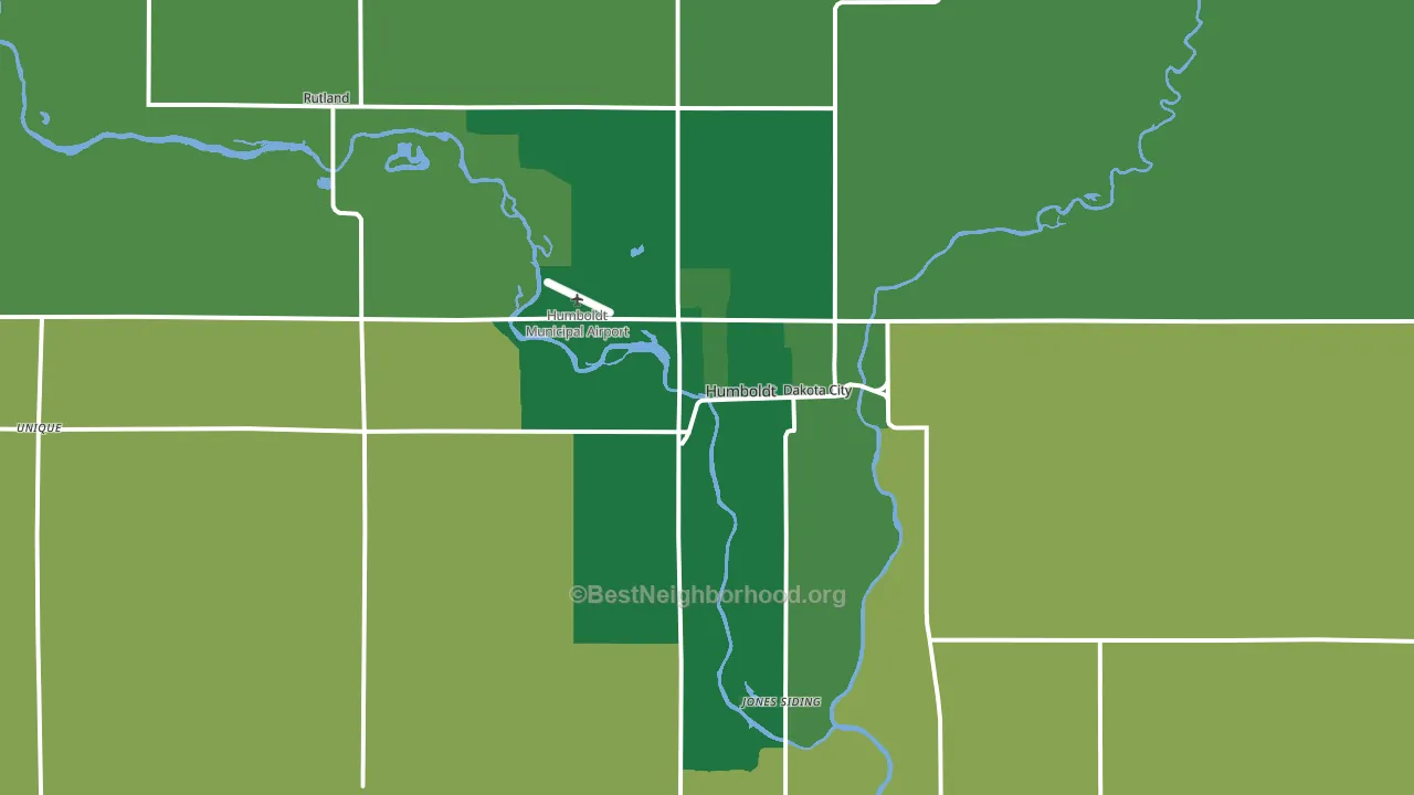 Humboldt, IA block-group voter-turnout map