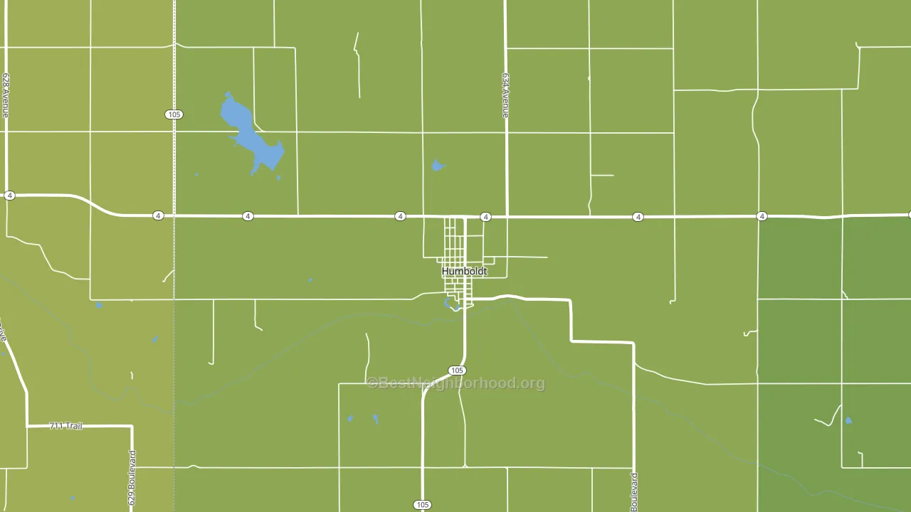 Humboldt, NE block-group voter-turnout map