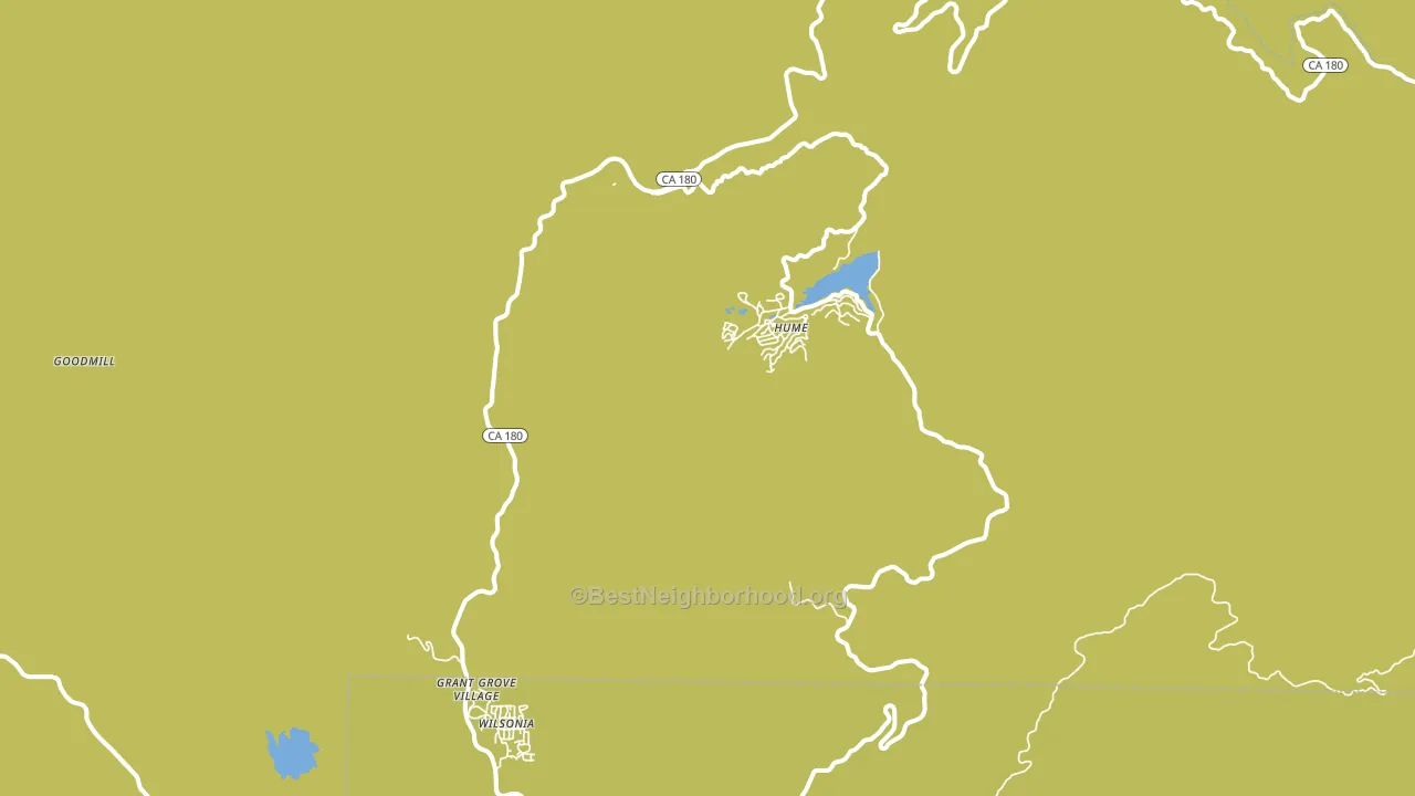 Hume, CA block-group voter-turnout map