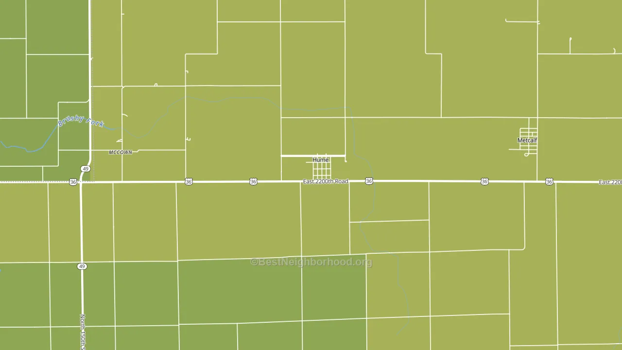 Hume, IL block-group voter-turnout map
