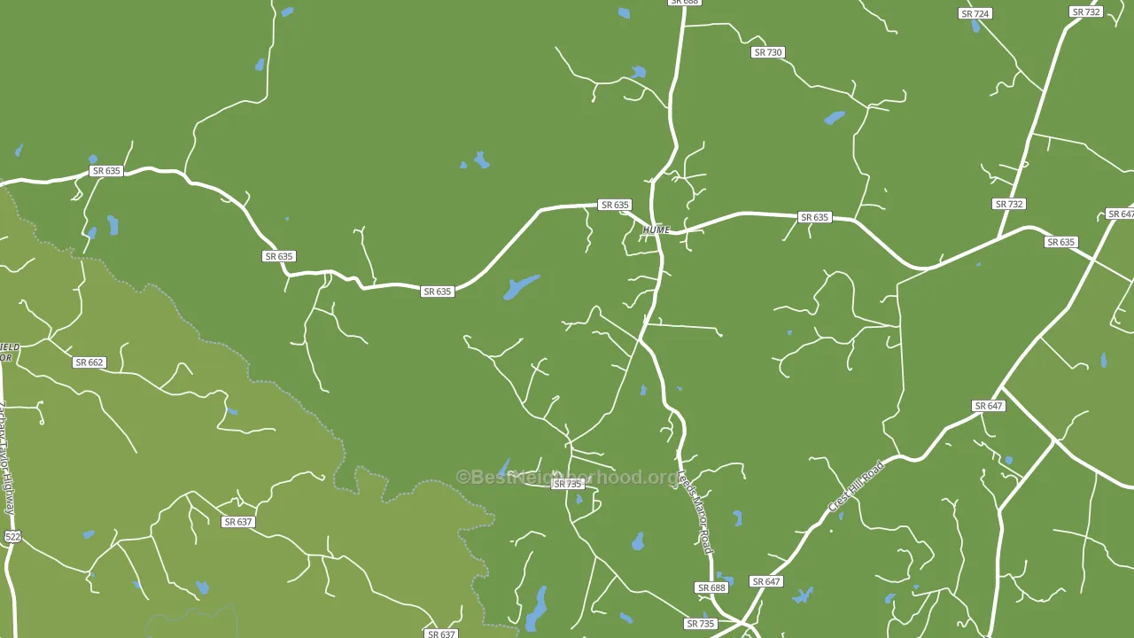 Hume, VA block-group voter-turnout map