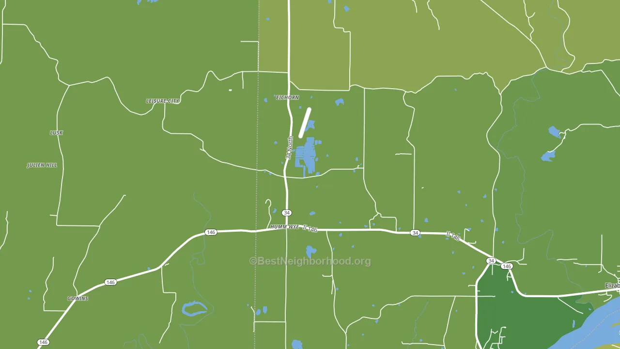 Humm Wye, IL block-group voter-turnout map