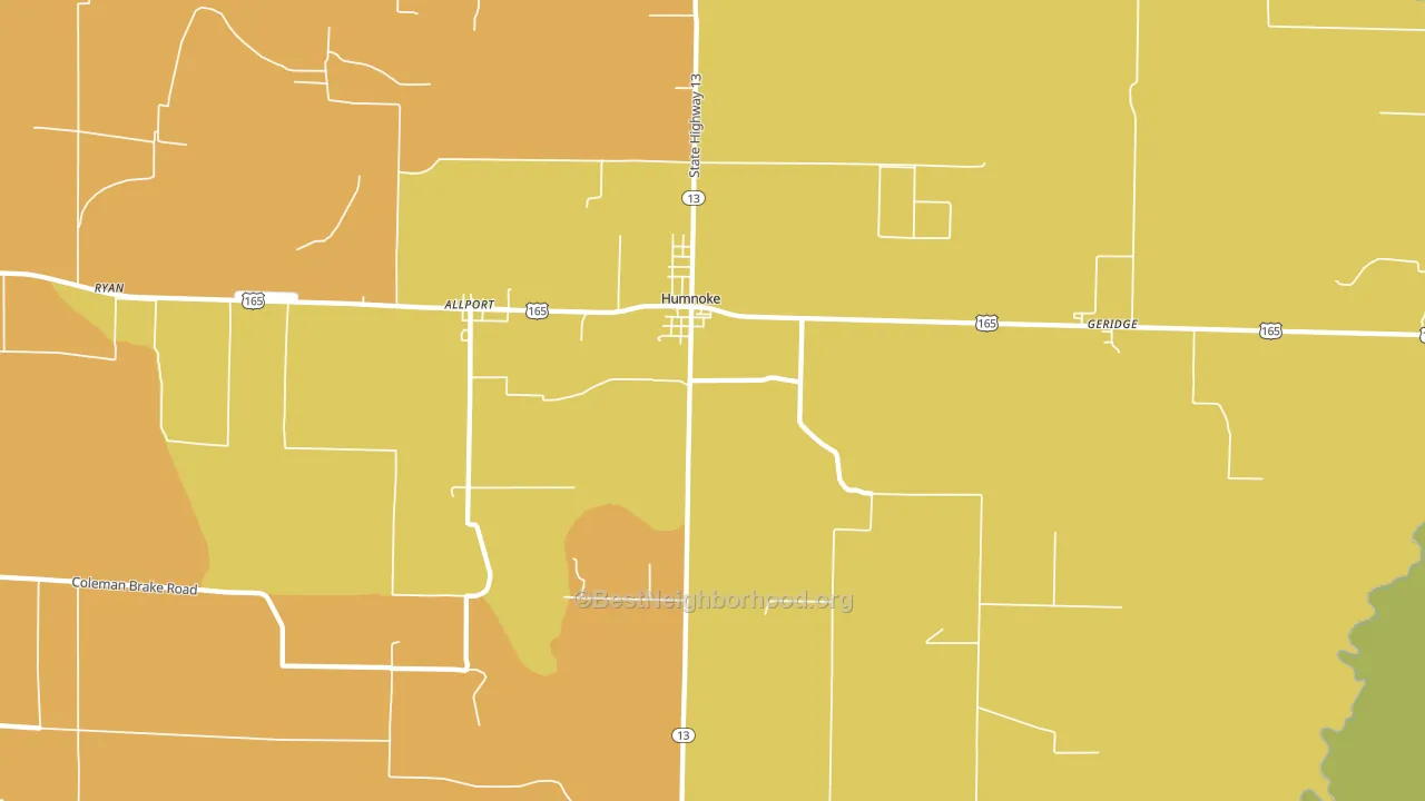 Humnoke, AR block-group voter-turnout map