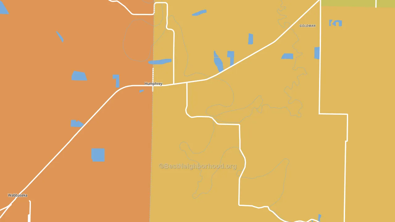 Humphrey, AR block-group voter-turnout map