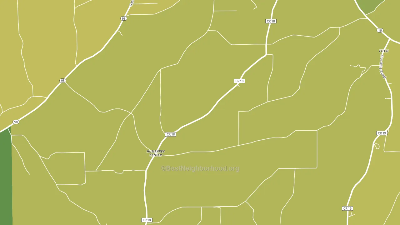 Humphrey Center, NY block-group voter-turnout map