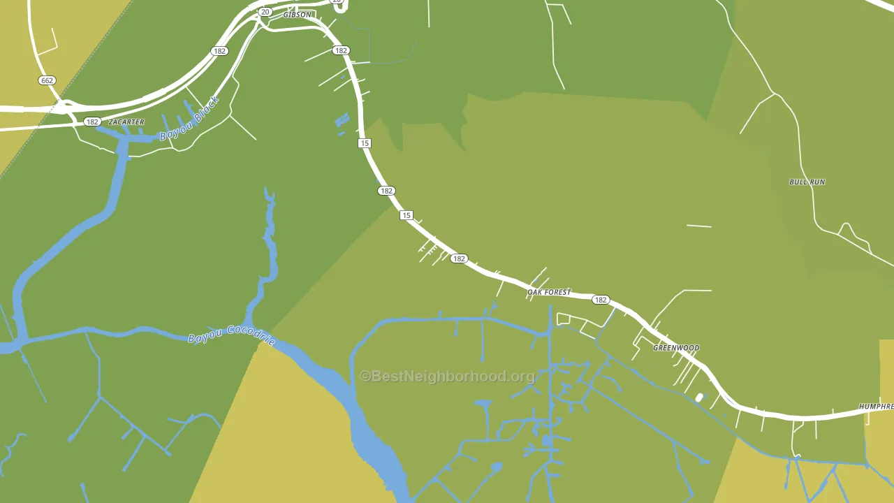 Humphreys, LA block-group voter-turnout map