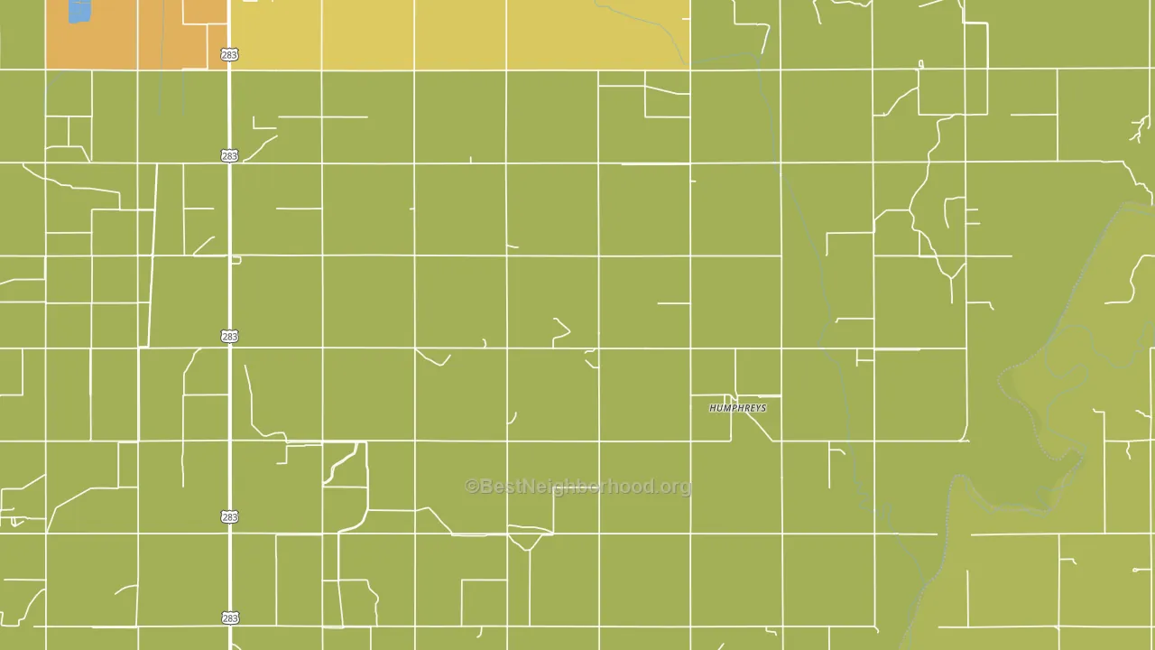 Humphreys, OK block-group voter-turnout map
