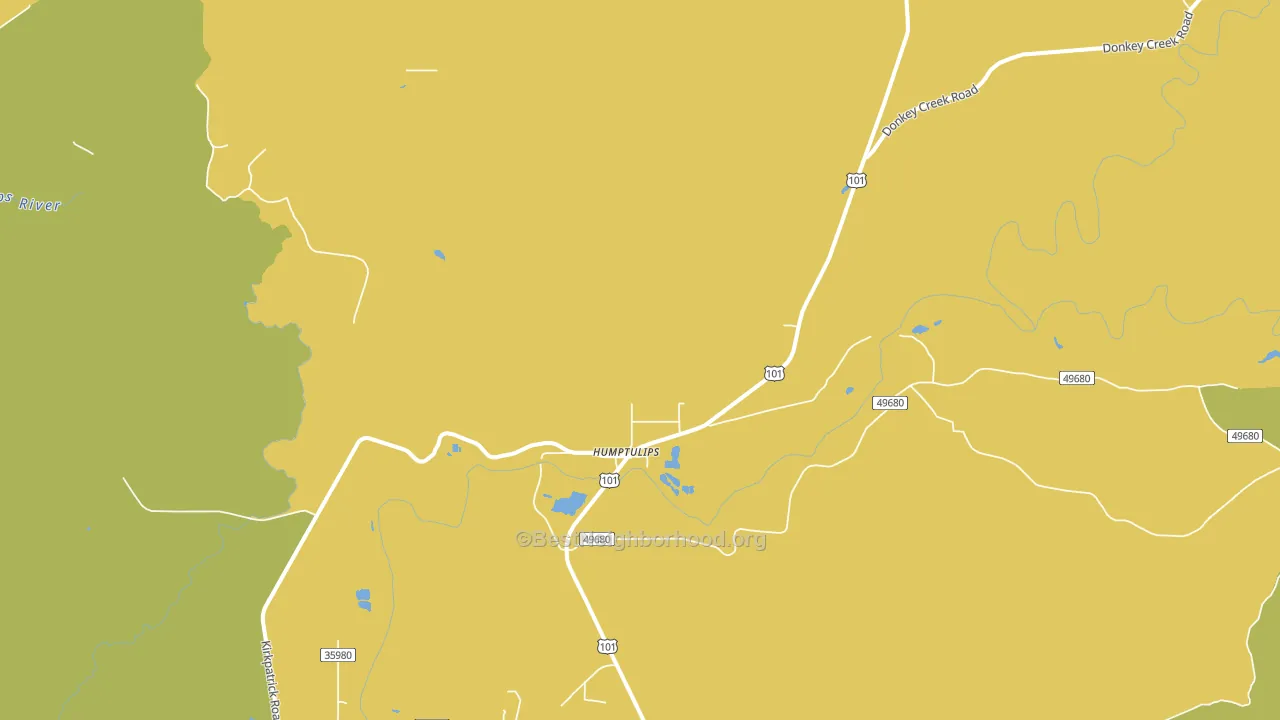 Humptulips, WA block-group voter-turnout map