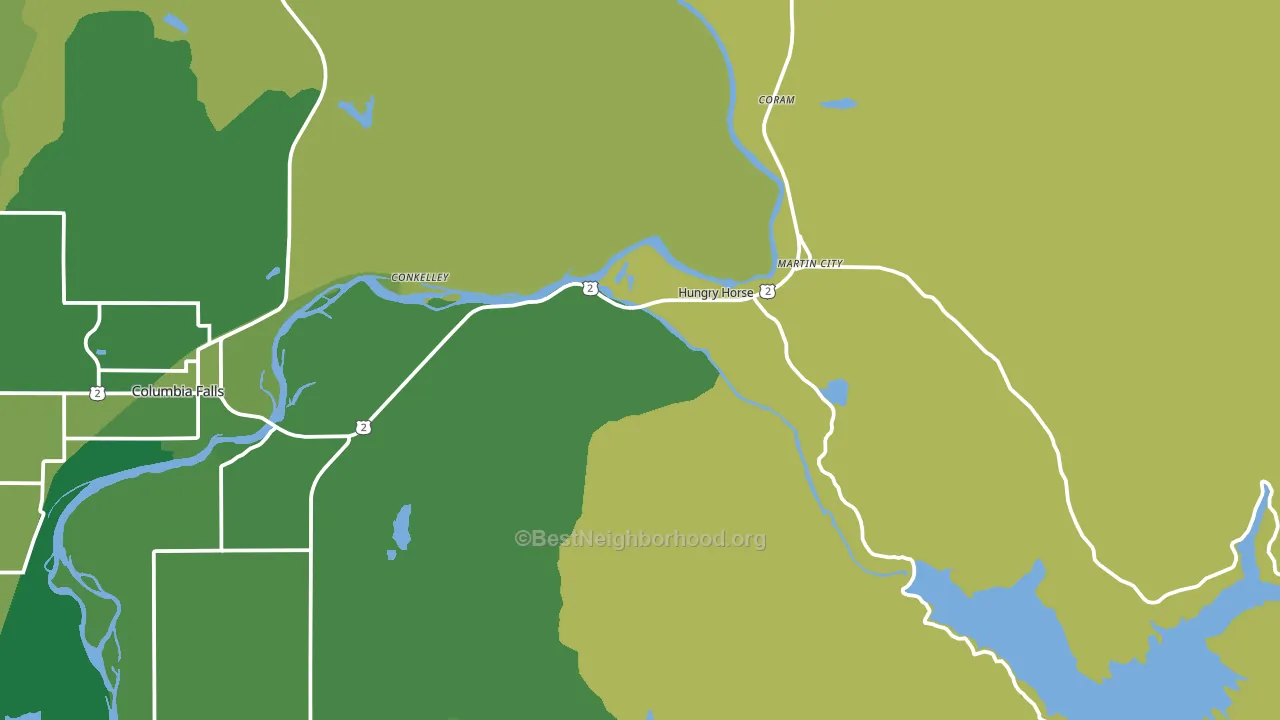 Hungry Horse, MT block-group voter-turnout map