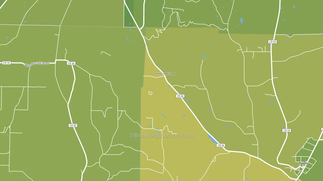 Hunt Hollow, NY block-group voter-turnout map