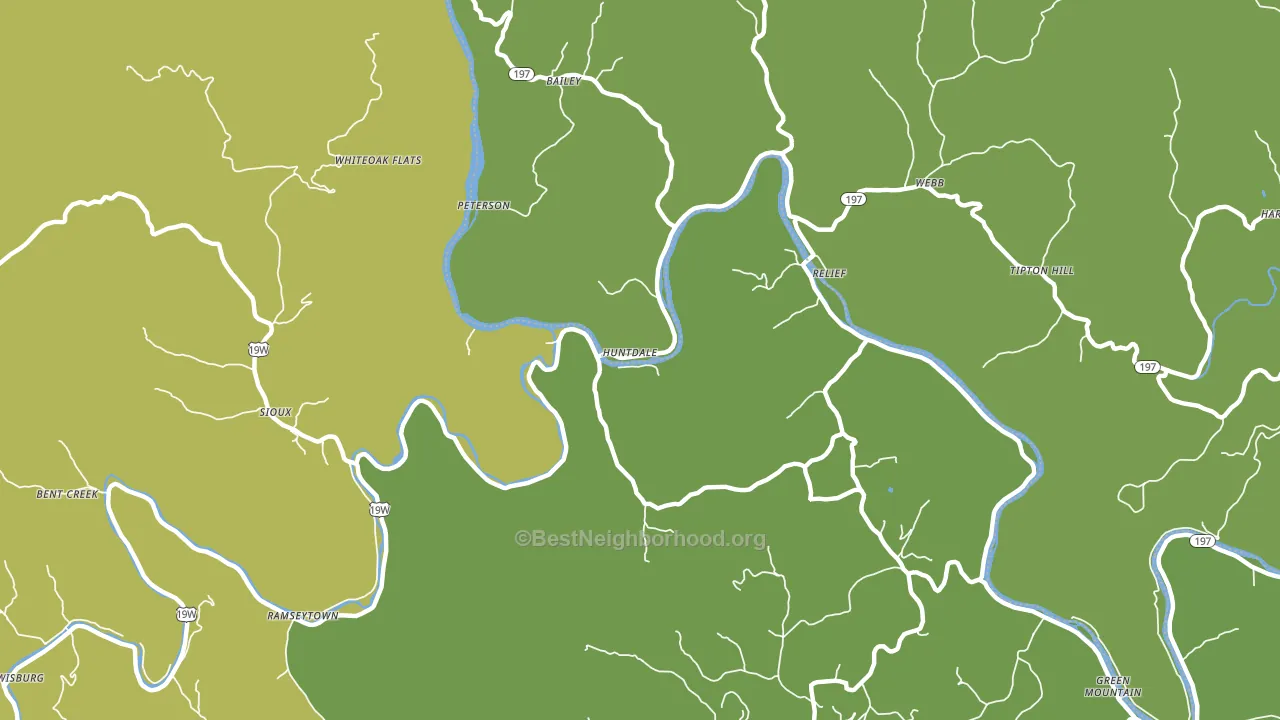 Huntdale, NC block-group voter-turnout map
